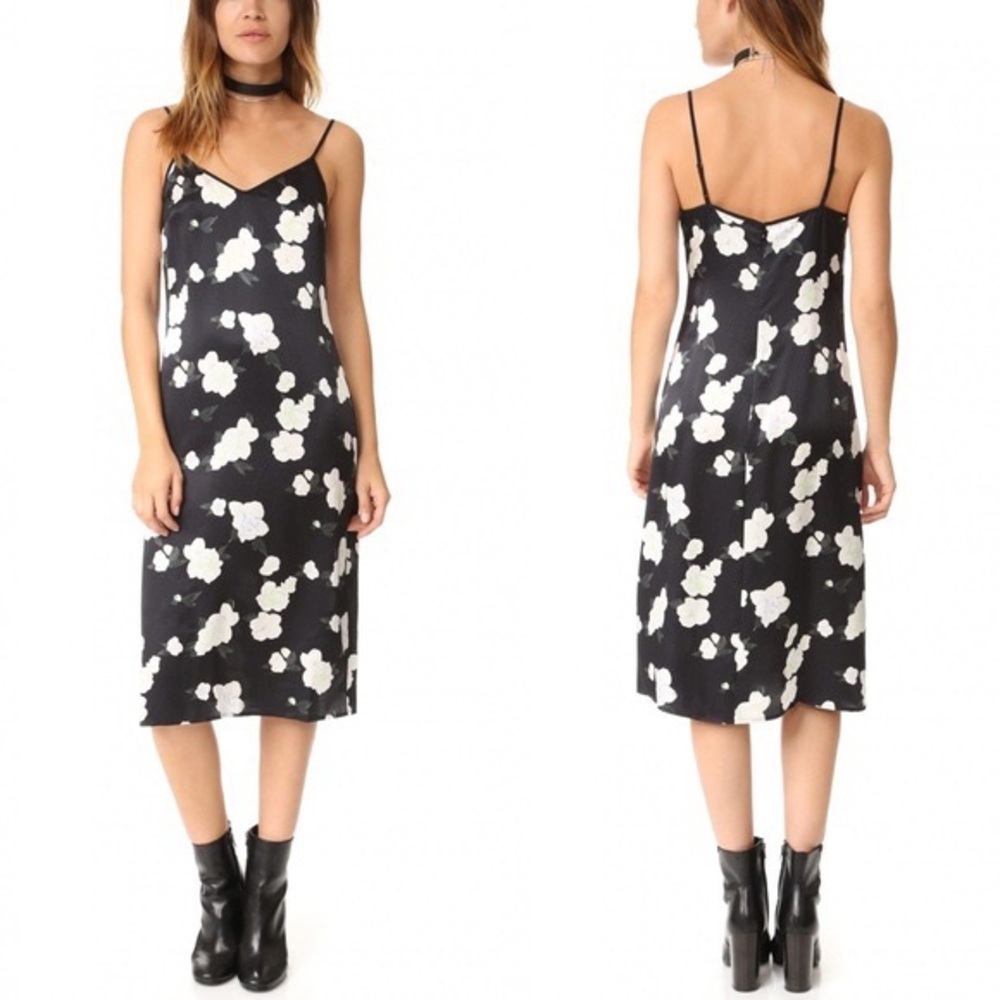 Club Monaco Elizabella Silk Floral Slip Dress